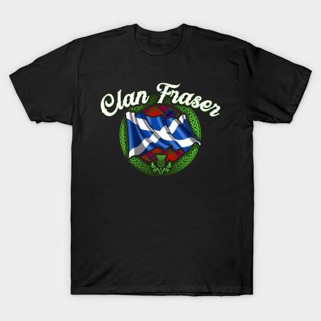 Scottish Flag Clan Fraser T-Shirt by Celtic Folk